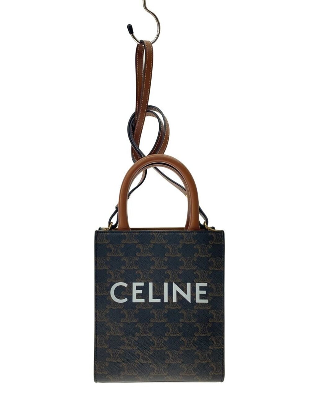Celine Macadam Shoulder Bag All Over Brown